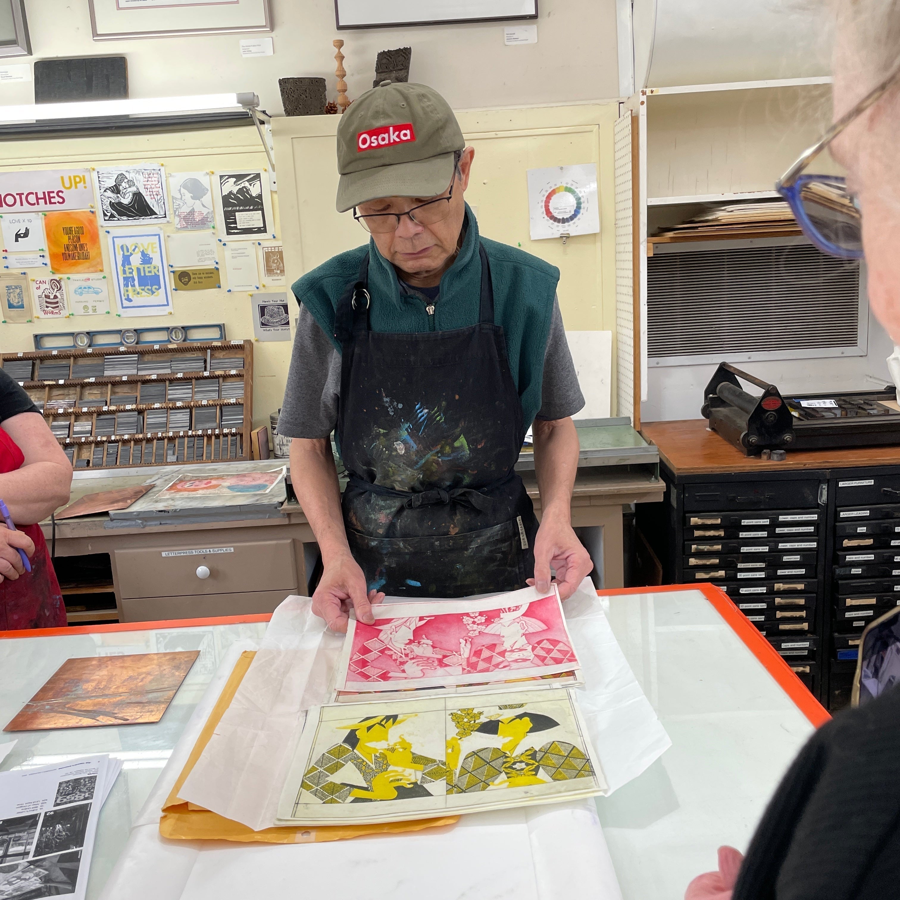 From the other side of the desk.