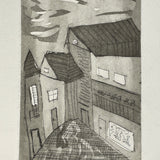 Street in Europe | Hard  Ground Etching with aquatint on copper