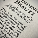 Finding Beauty | the LXV birthday sale broadside