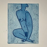 Blue | Soft  Ground Etching with aquatint on copper