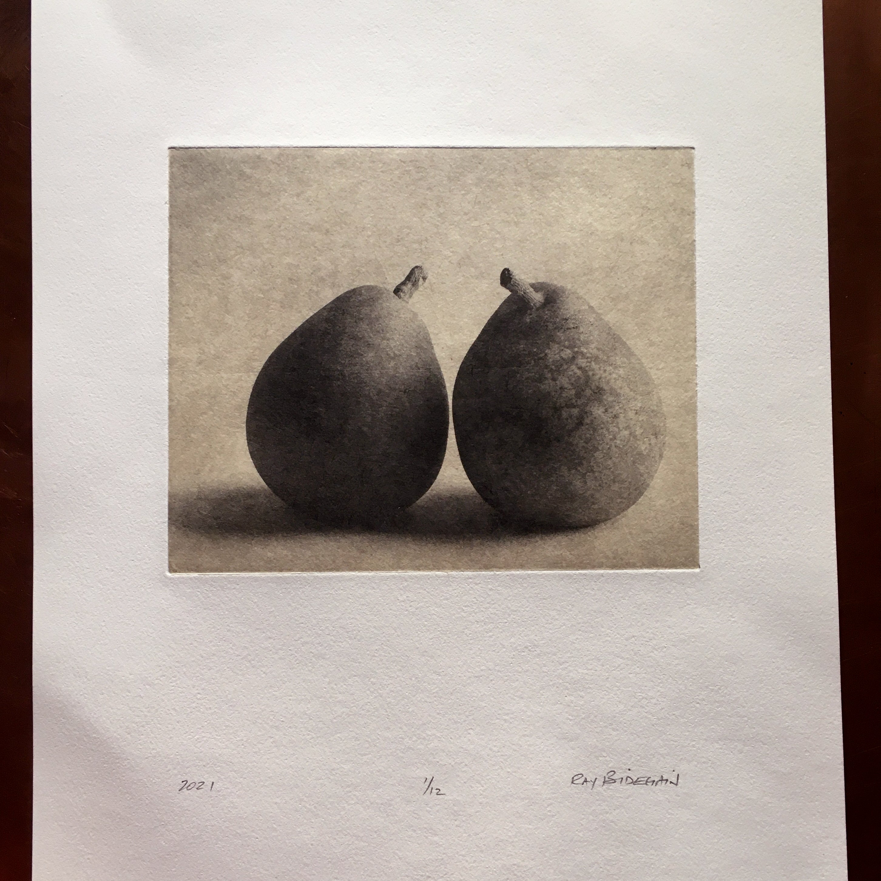 Two Pears   - Polymer photogravure print - Edition 2021