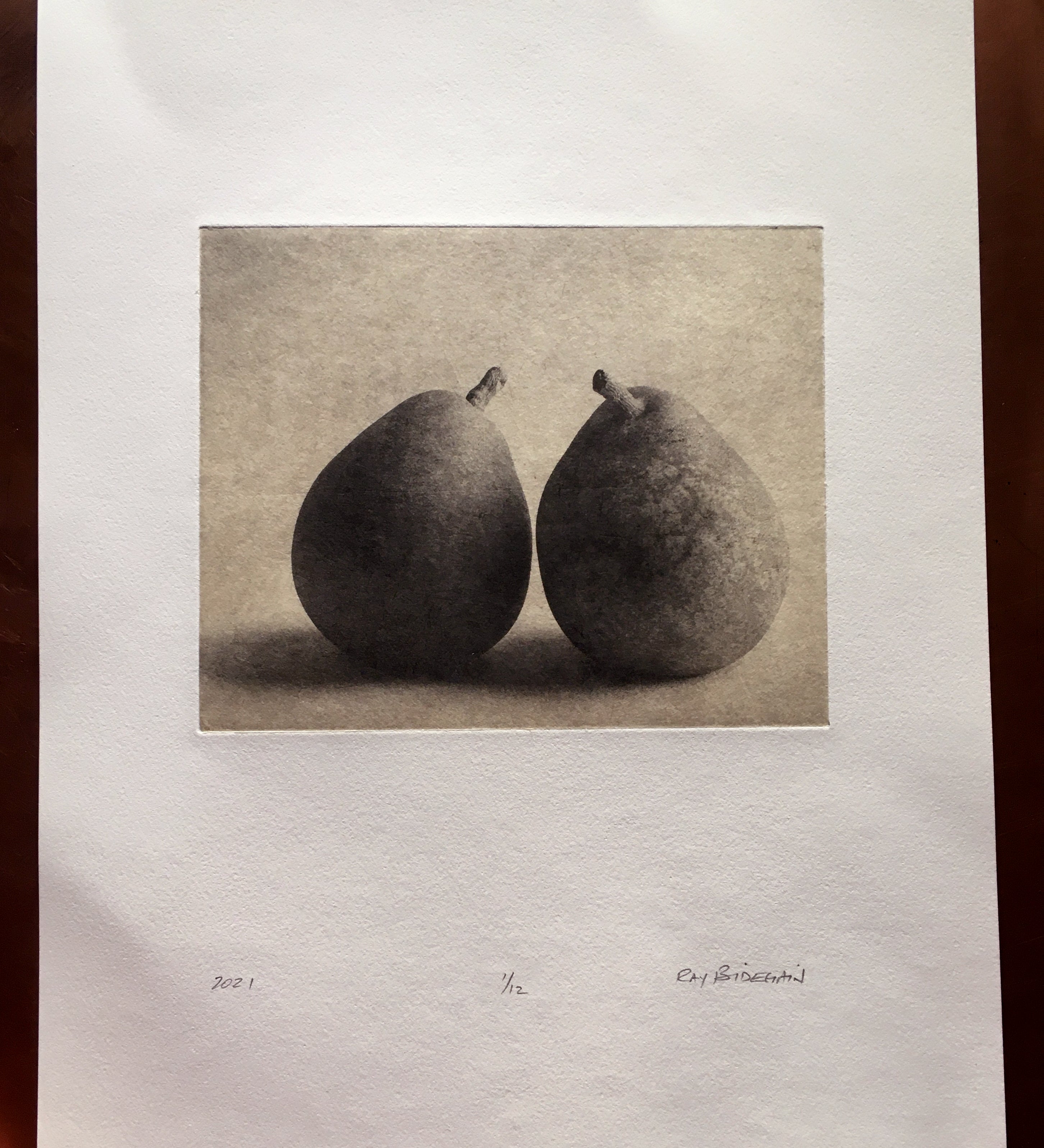 Two Pears   - Polymer photogravure print - Edition 2021